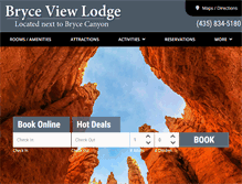 Tablet Screenshot of bryceviewlodge.com